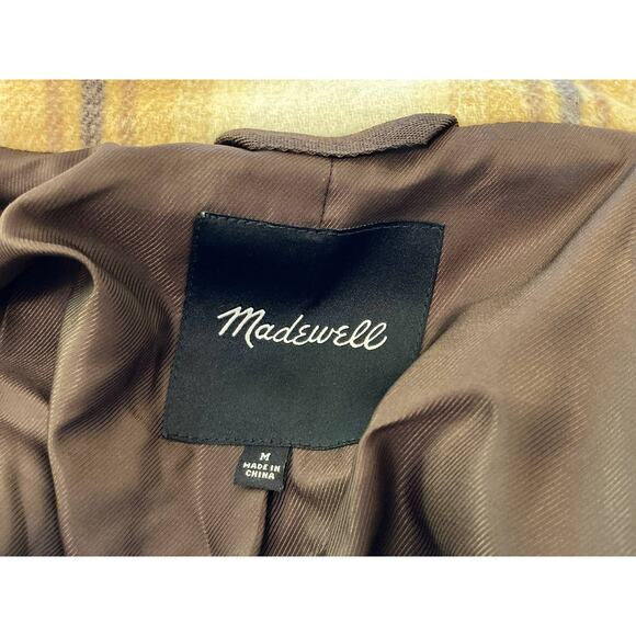 Madewell Walton Plaid Flannel Shirt Jacket Sz Medium in Berean Plaid NWT - Picture 6 of 7